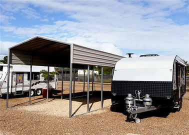 Garage moderne de structure métallique de H, garages en acier résidentiels adaptés aux besoins du client