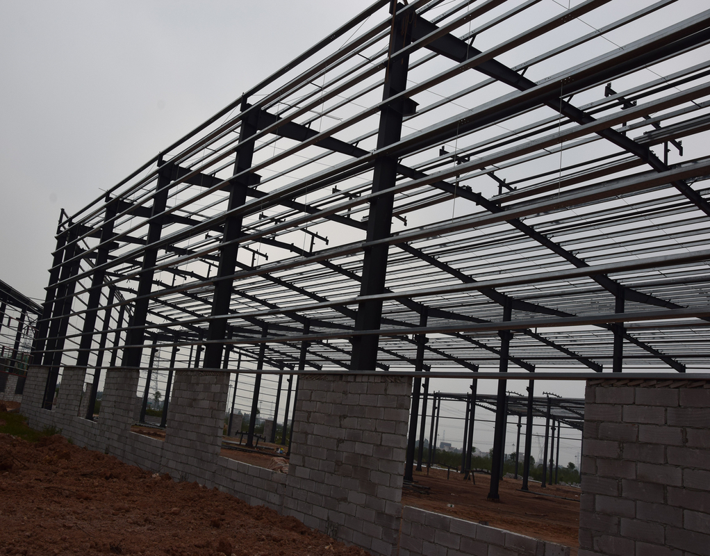 Bâtiment léger de structure métallique de preuve de la rouille Q345 pour la construction élevée de longévité de bas entretien