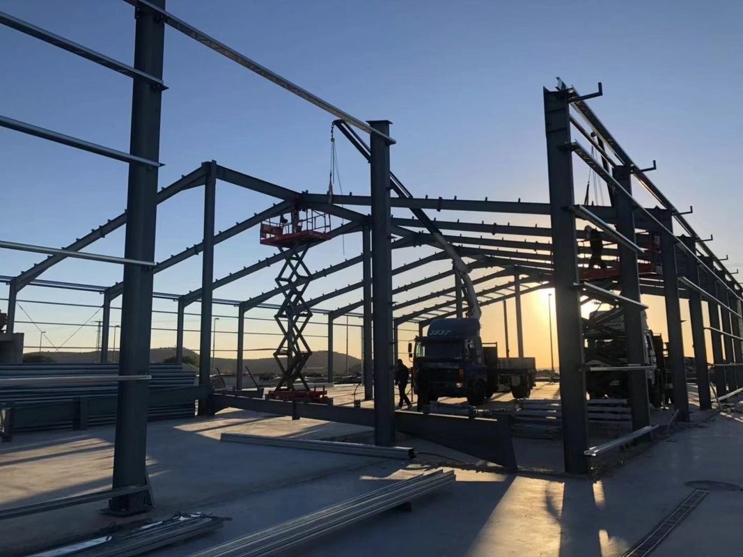 Grande portée, courte période de construction, bâtiment d'usine de structure en acier galvanisé respectueux de l'environnement