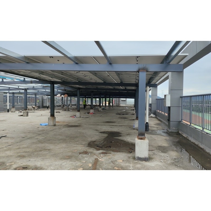 Q235Z Structure en acier Structure en acier pour l'installation système d'énergie solaire Construction préfabriquée de bâtiments en acier