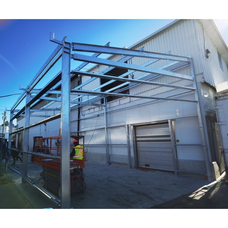 Construction préfabriquée en acier léger Construction métallique Construction en acier Construction pour un entrepôt de galvanisation à chaud