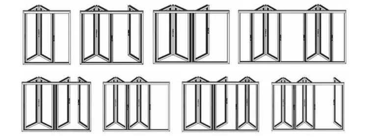 Ventilation et isolation thermique des fenêtres pliantes en alliage d' aluminium pour les studios, les cuisines, les bureaux et autres lieux