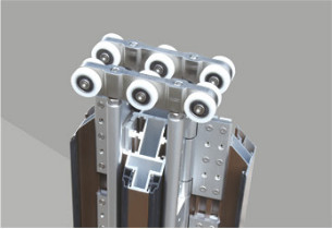 Porte pliante en alliage d' aluminium Particules d' espaces grands pour les centres commerciaux, les immeubles de bureaux, les salles d' exposition