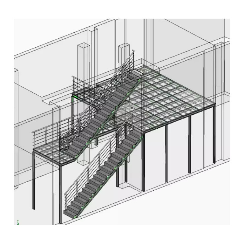 Structure en acier Mezzanine plancher entrepôt Plateforme intérieure en acier Mezzanine pour entrepôt
