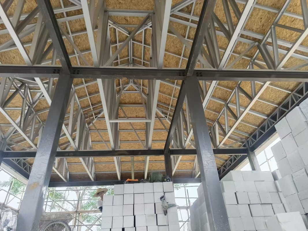 Cadre en acier léger Quille de structure en acier préfabriquée Villa de luxe à deux étages Maison préfabriquée