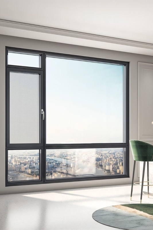 Fenêtre de coffrage de style minimaliste moderne avec écran caché facile à enlever et à nettoyer