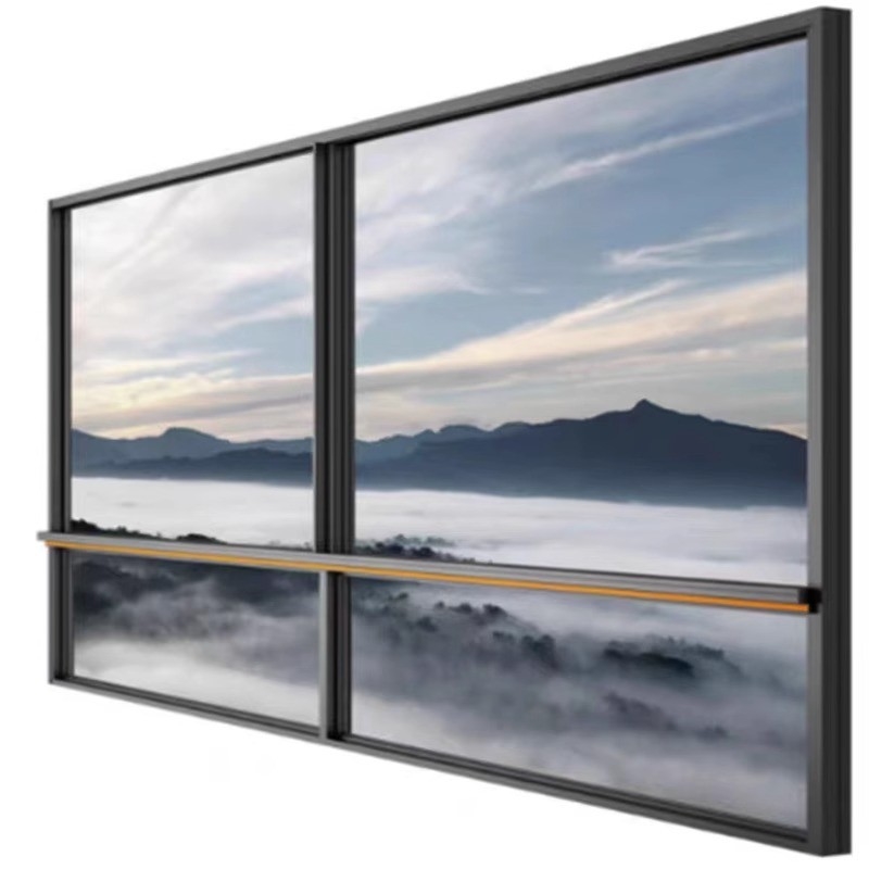 Série 130 Suspendu à six voies fenêtre coulissante de rupture thermique alliage d'aluminium 6063-T6 Villa balcon fermé de sol à plafond verre