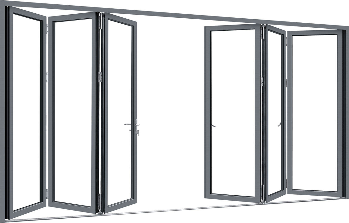 Porte pliante anti-clip pour résidences privées, villas, zones commerciales, bureaux