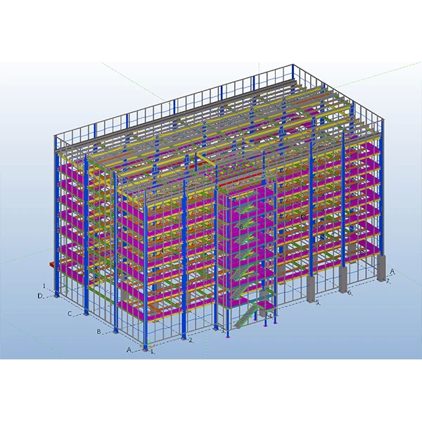 Entrepôt de structure en acier avec plancher en ciment / tôle d'acier et section C / Z Purlin