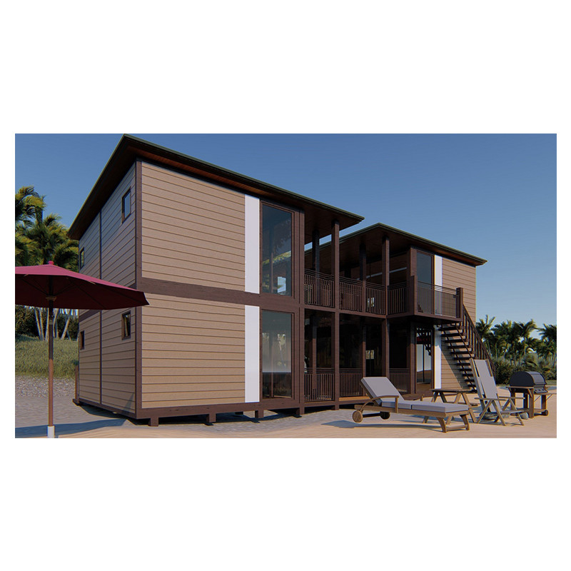 Maison préfabriquée pour villa de haute qualité en acier léger facile à assembler 2 étages