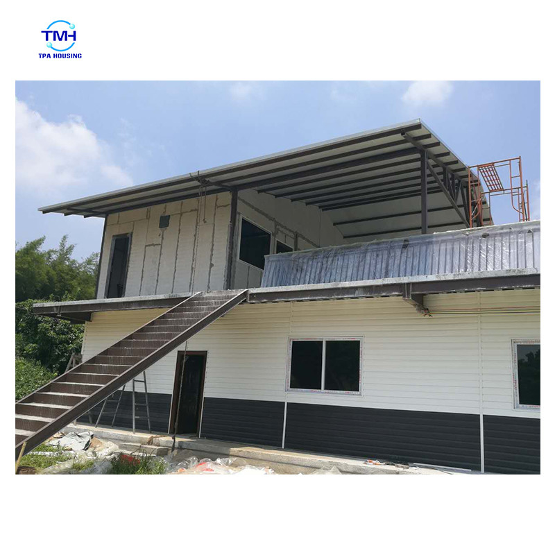 Maison préfabriquée pour villa de haute qualité en acier léger facile à assembler 2 étages