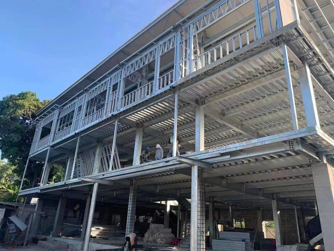 Isolement acoustique toit en pente villa à plusieurs étages maison en acier léger pour l'hôpital